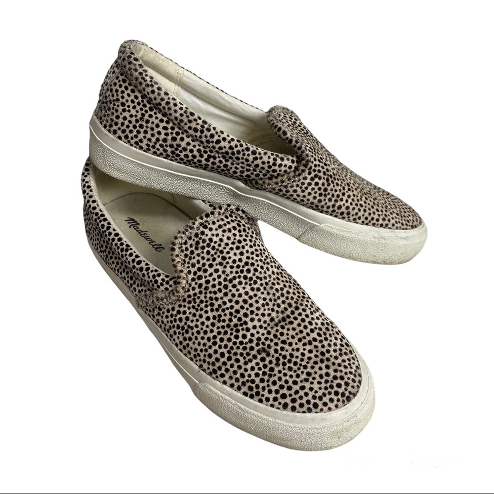 Madewell Sidewalk Slip-On Sneakers in Spotted Calf Hair